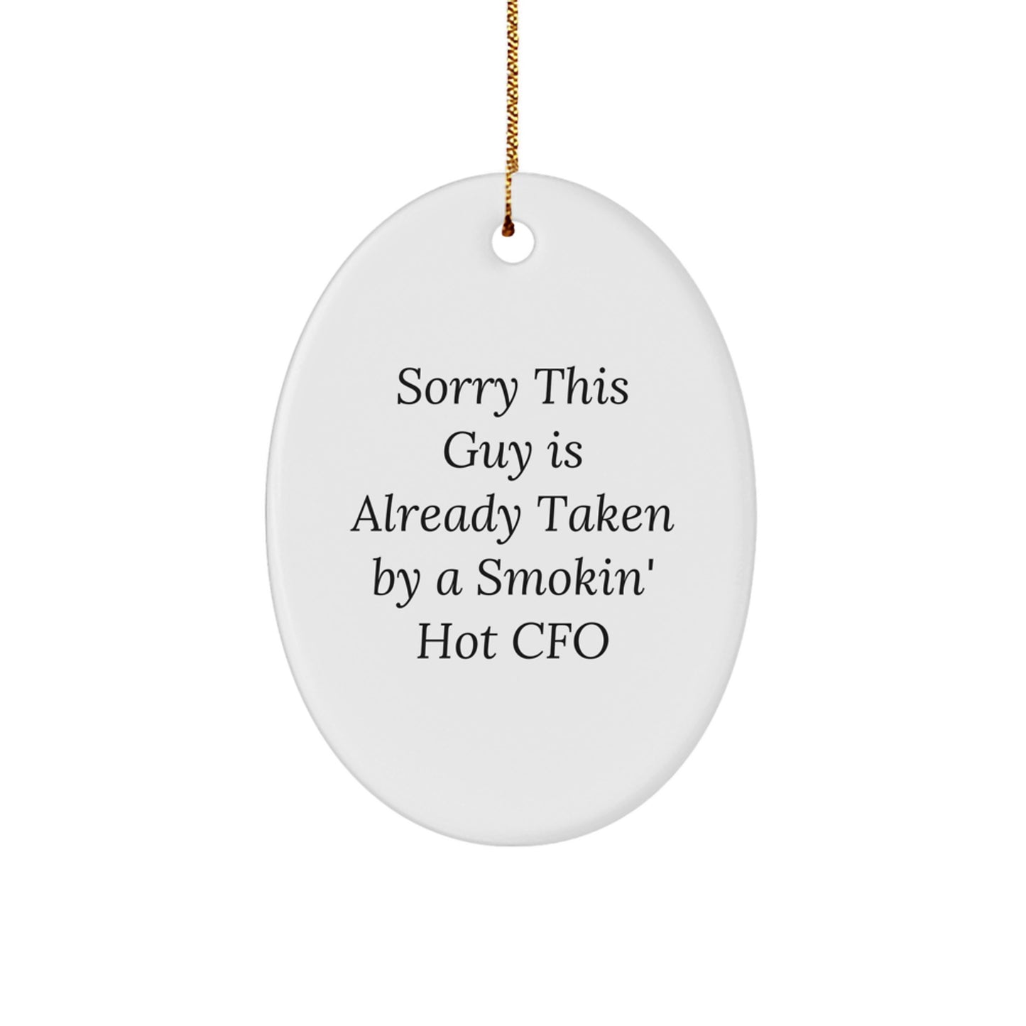 Funny CFO Gifts, Oval Ornament for Christmas Unique Gifts for CFO Women, Gifts from Men, Friends, or Family - Image 1