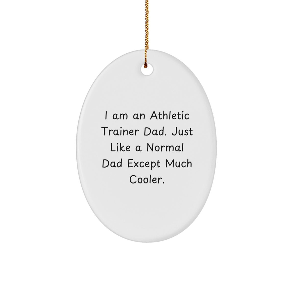 Funny Athletic Trainer Dad Oval Ornament Gifts from Men for Christmas Unique - Image 1