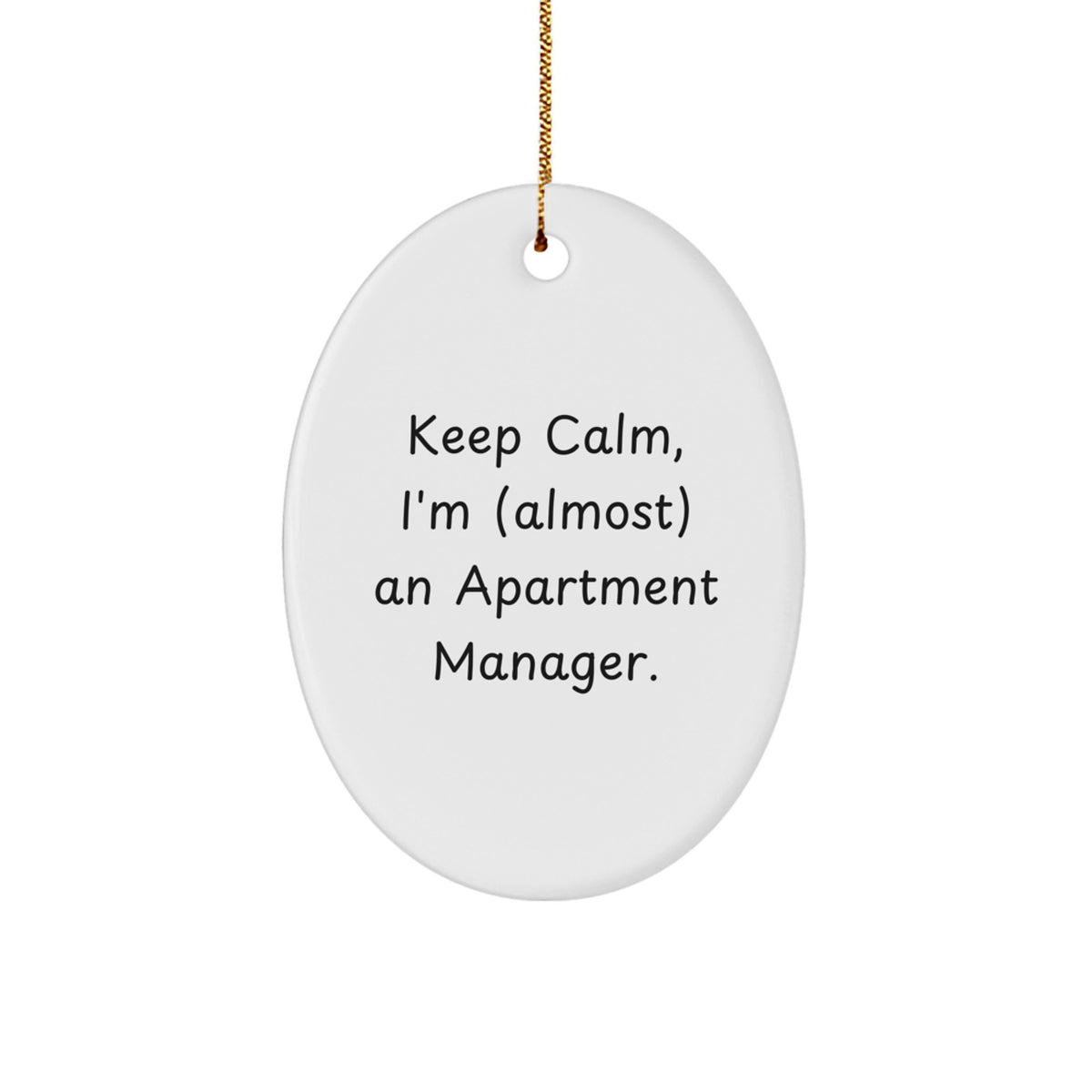 Calm Apartment Manager Christmas Ornament Gift for Friends - Image 1