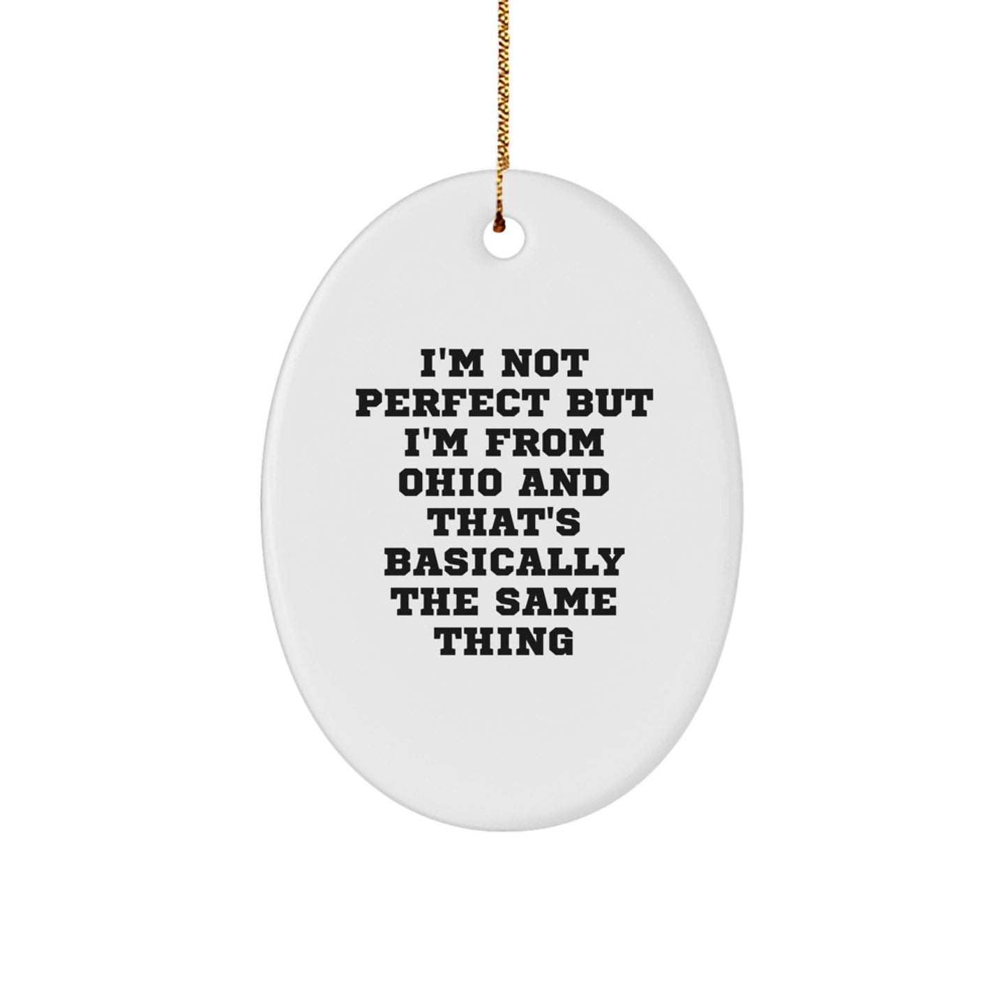 Ohio Oval Ornament Funny Gifts from Friends and Family for Christmas Decorations - Image 1