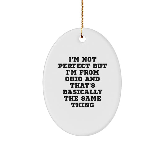 Ohio Oval Ornament Funny Gifts from Friends and Family for Christmas Decorations - Image 1