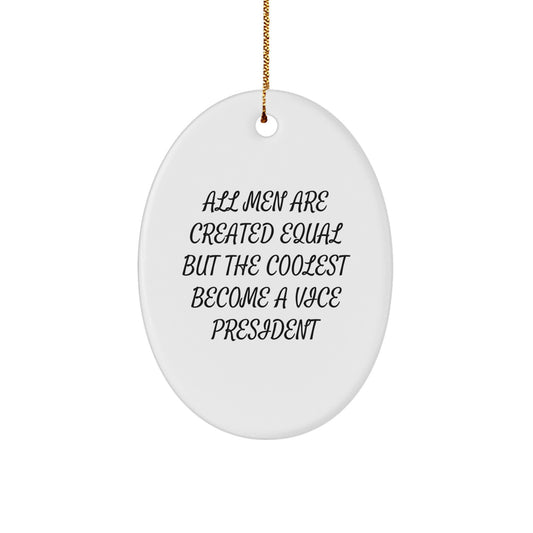 Funny Vice President Gifts, Oval Ornament for Him, Gifts from Men, Christmas Unique Gifts for Vice President - Image 1