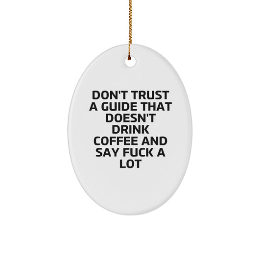 Funny Guide Oval Ornament Gifts from Men to Guide Lovers at Christmas Unique Gifts - Image 1