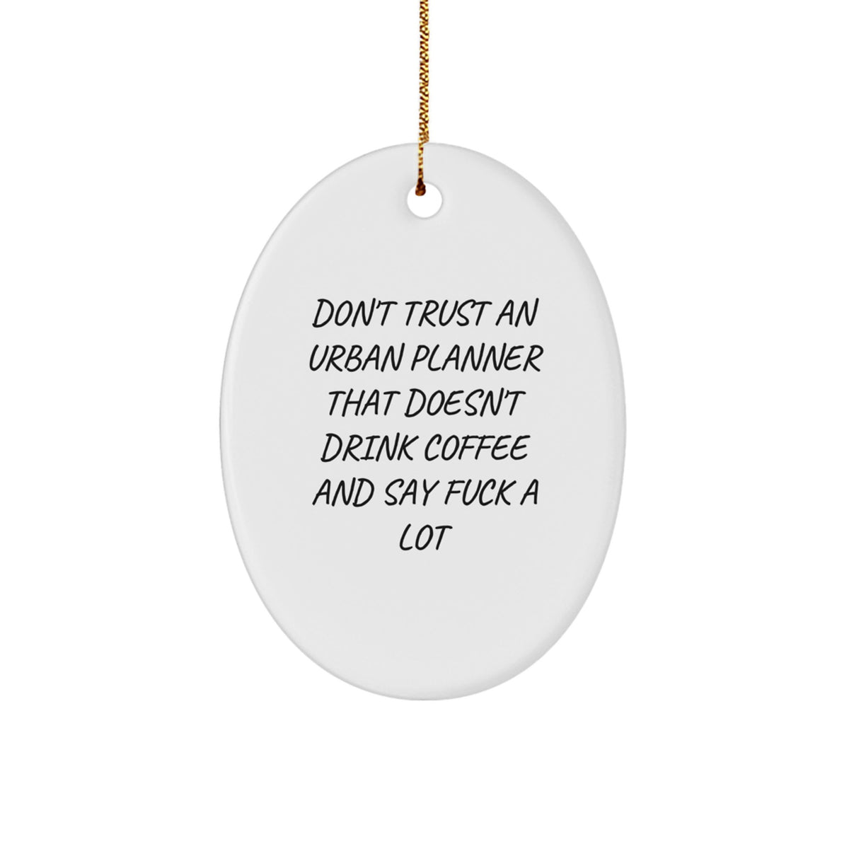 Urban Planner Gifts from Friends - Funny Oval Ornament, Oval Shaped, White Color, Perfect for Christmas Unique Gifts for Urban Planner Men and Women - Image 1