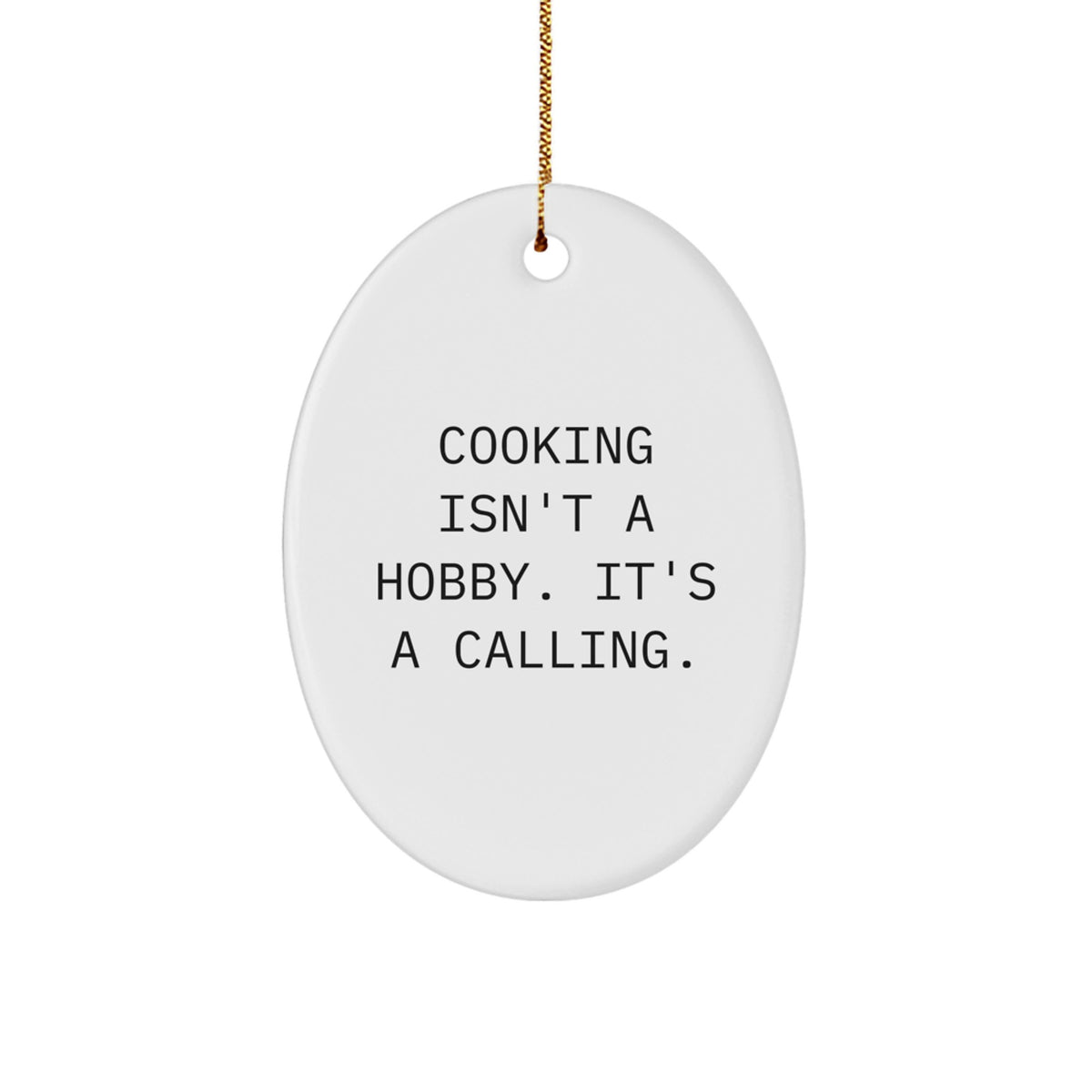 Funny Cooking Gifts from Men to Friends Oval Ornament Christmas Unique Presents - Image 1