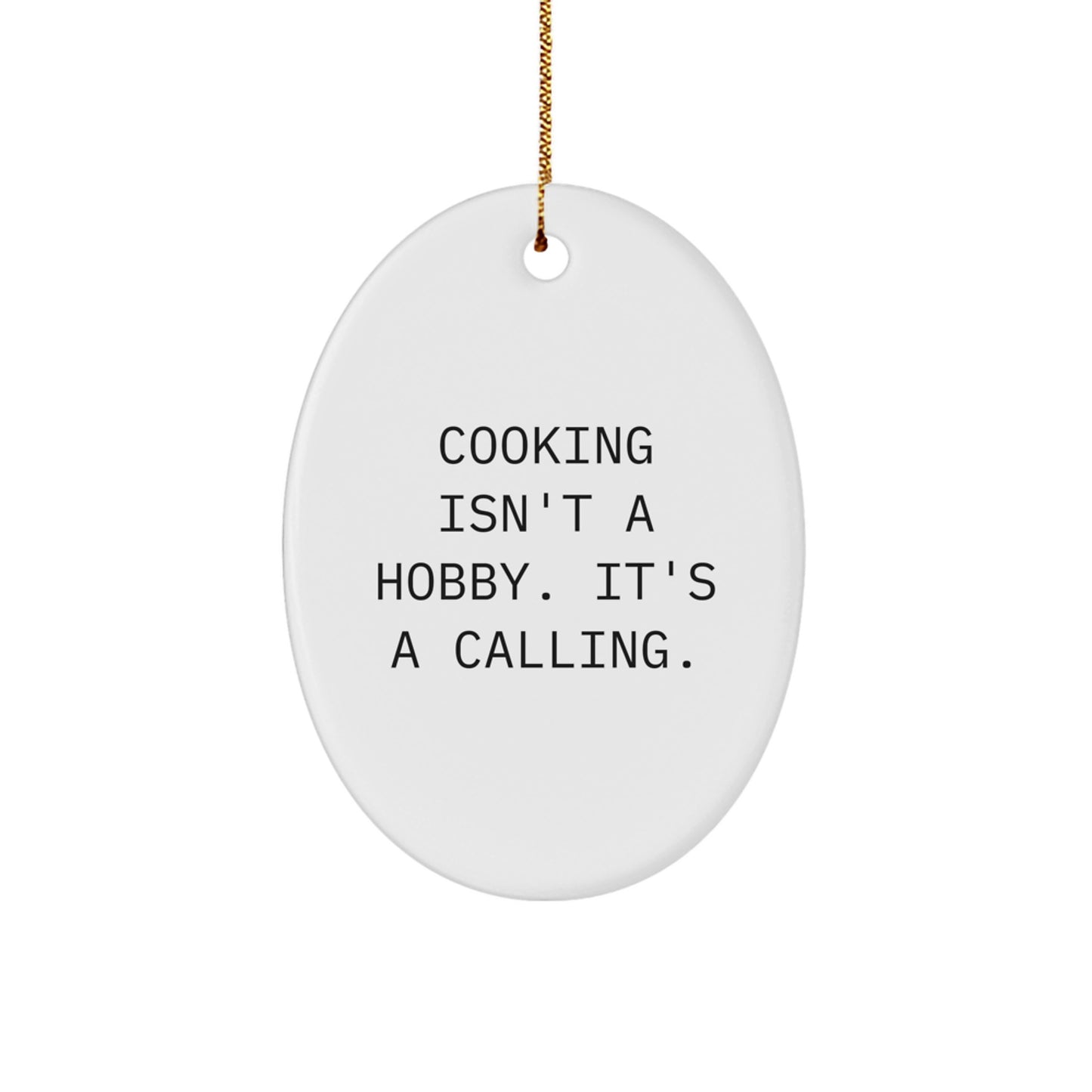 Funny Cooking Gifts from Men to Friends Oval Ornament Christmas Unique Presents - Image 1