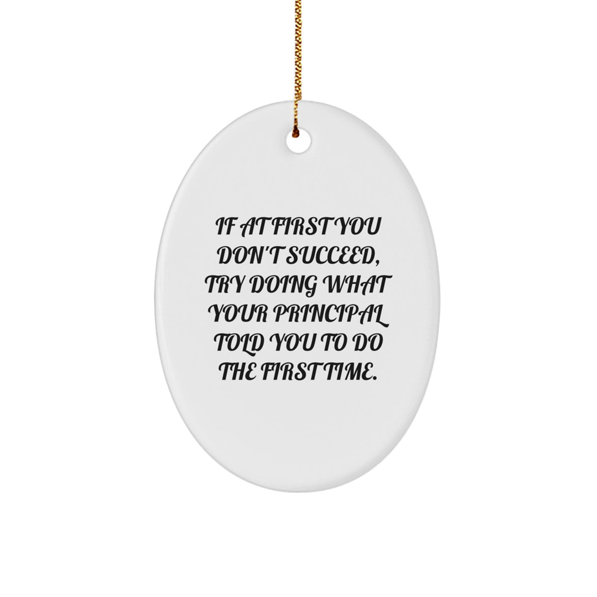 Funny Principal Oval Ornament Gifts from Men to Principal for Christmas Unique - Image 1