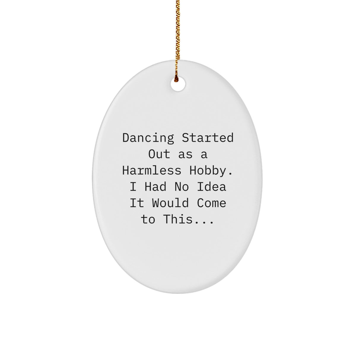 Dancing Keepsake Oval Ornament for Him Christmas Gift - Image 1