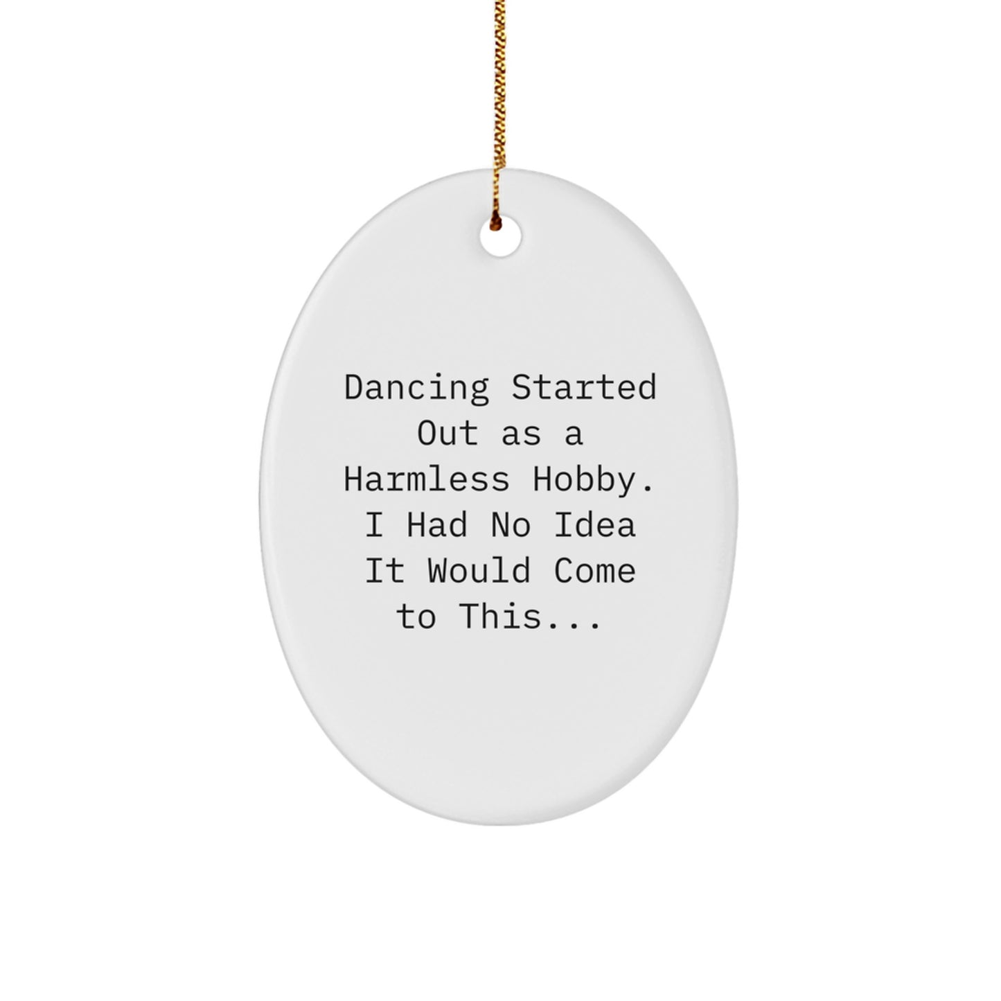 Dancing Keepsake Oval Ornament for Him Christmas Gift - Image 1