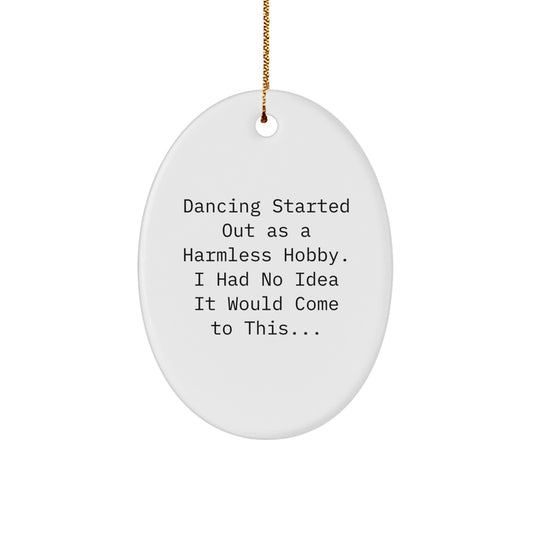 Dancing Keepsake Oval Ornament for Him Christmas Gift - Image 1