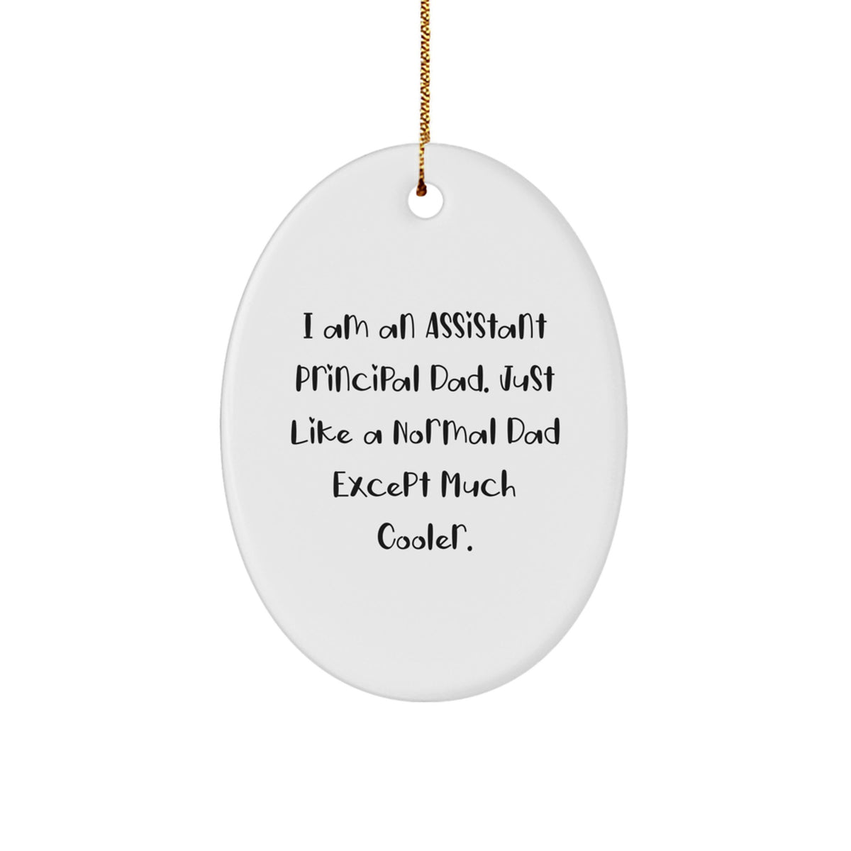 Gifts from Men to Assistant Principals, Funny Oval Ornament for Christmas Unique Gifts - Image 1