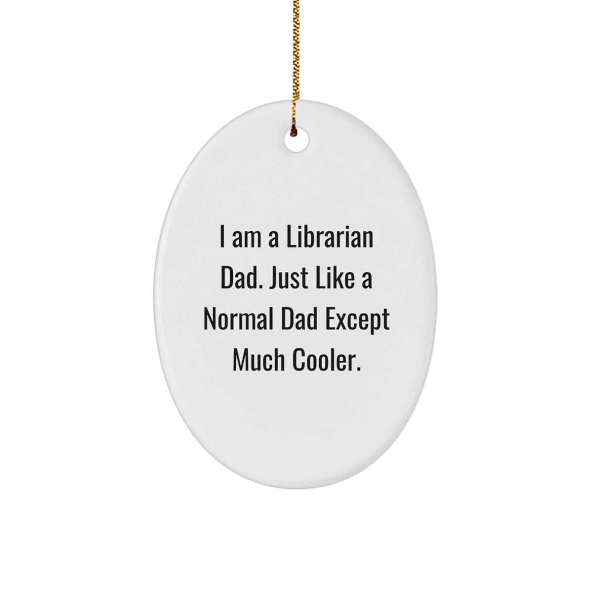 Librarian Dad Keepsake Christmas Ornament for Him Gift - Image 1