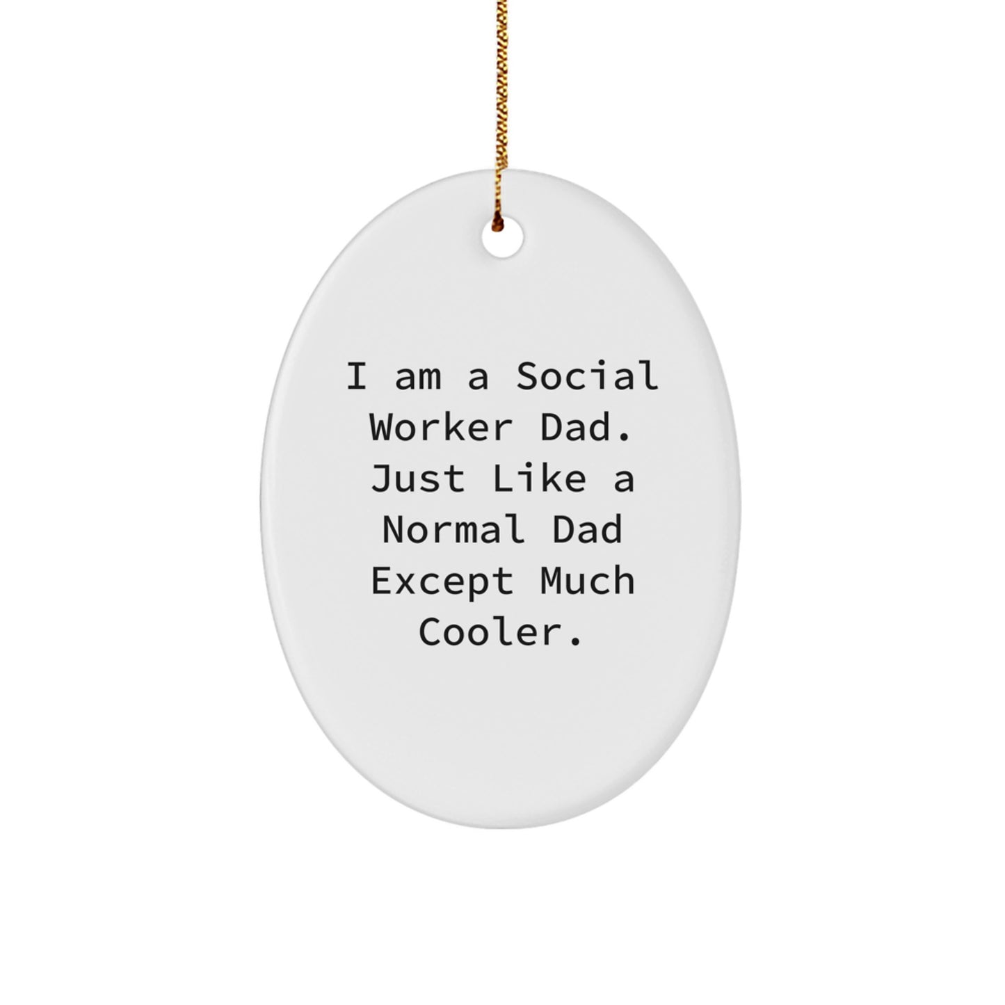 Social Worker Keepsake Christmas Ornament for Him Dad Special Gift - Image 1