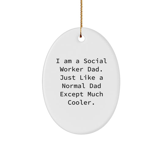 Social Worker Keepsake Christmas Ornament for Him Dad Special Gift - Image 1