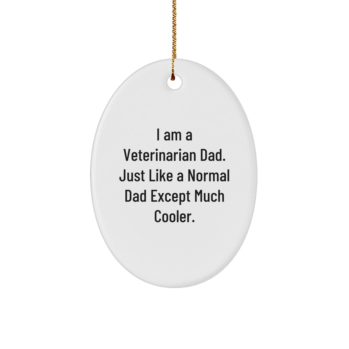 Veterinarian Dad Keepsake Christmas Ornament for Him Gift - Image 1