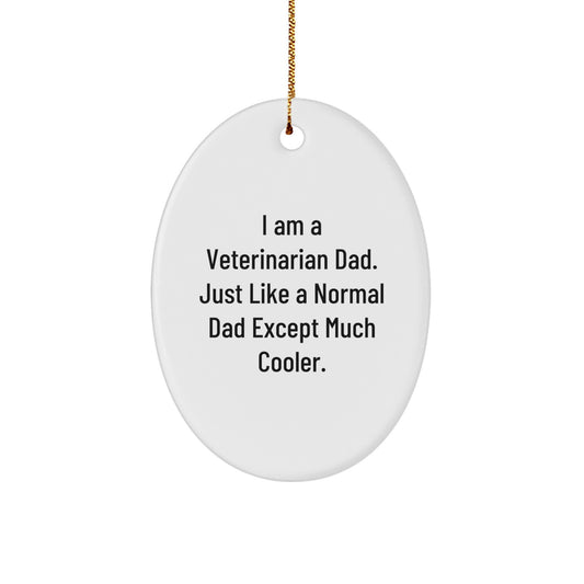 Veterinarian Dad Keepsake Christmas Ornament for Him Gift - Image 1