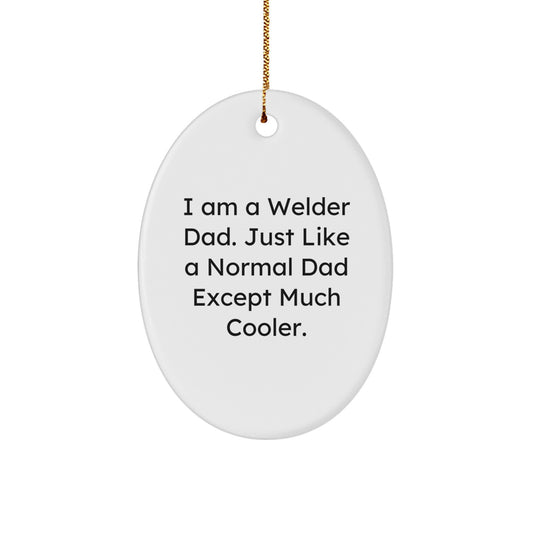 Welder Dad Keepsake Christmas Ornament for Him Gift - Image 1