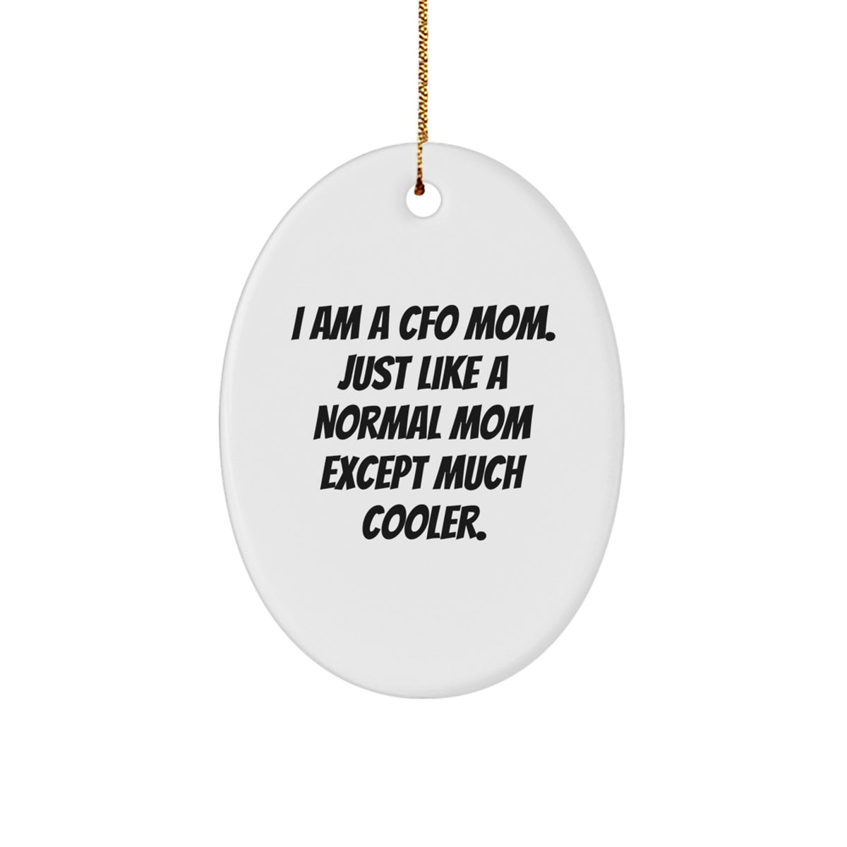 Christmas Gift Oval Ornament for Her Present - Image 1