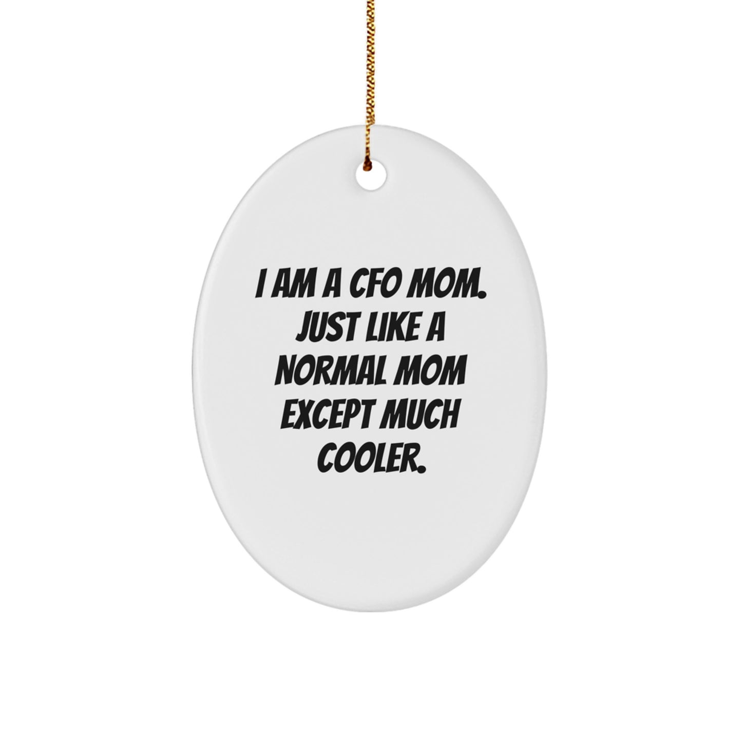 Christmas Gift Oval Ornament for Her Present - Image 1