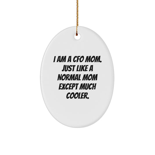 Christmas Gift Oval Ornament for Her Present - Image 1