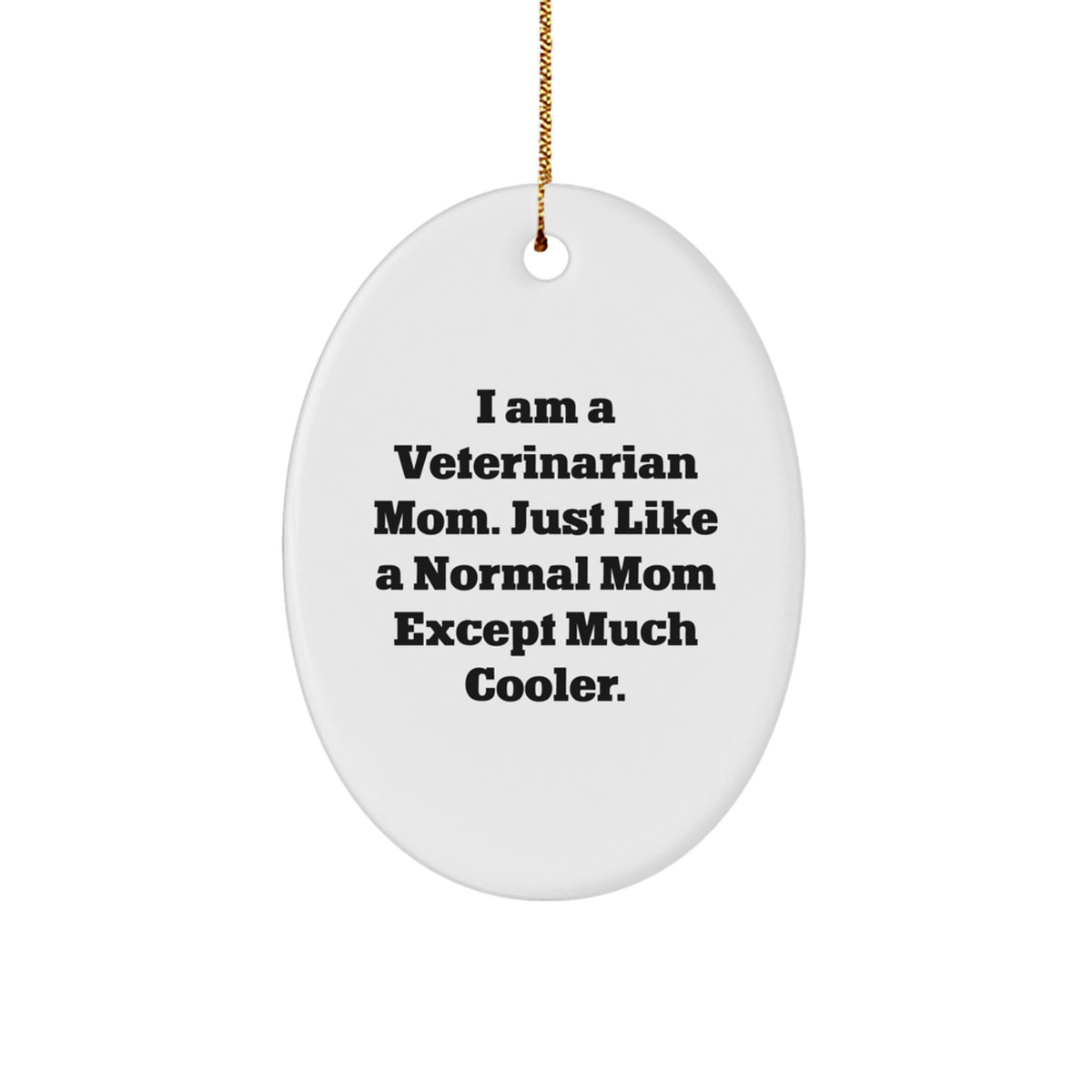 Veterinarian Oval Ornament for Coworkers Idea Christmas Gift - Image 1