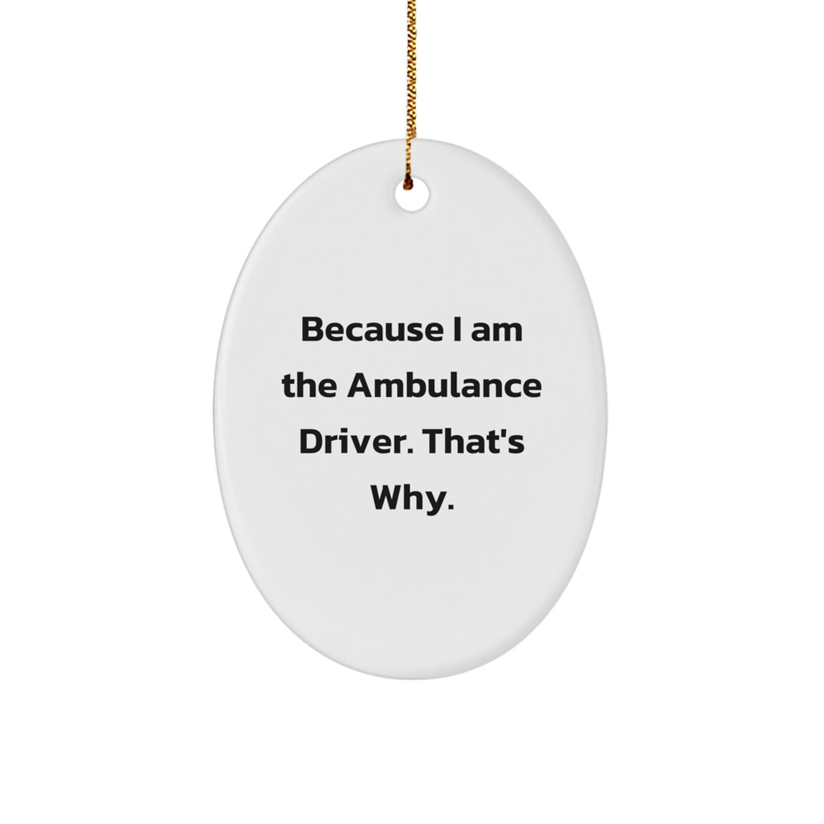 Ambulance Driver Keepsake Vibrant Bright Christmas Ornament for Him Gift - Image 1