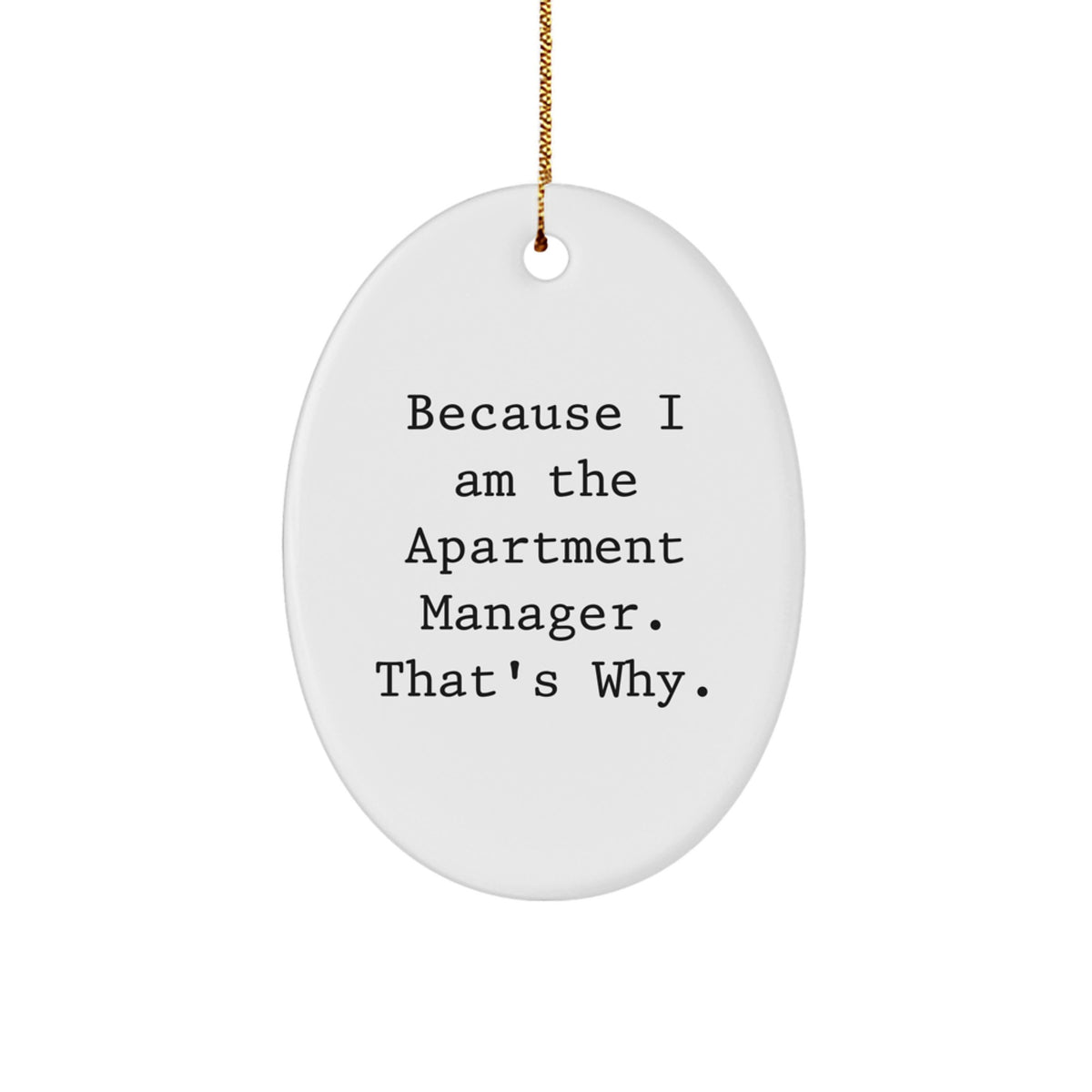 Apartment Manager Keepsake Christmas Ornament for Him Gift - Image 1