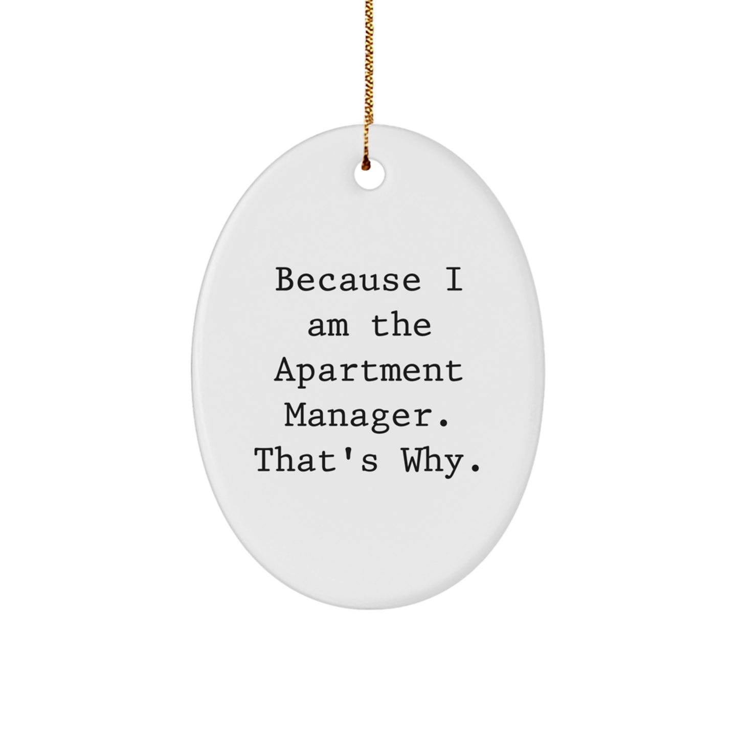 Apartment Manager Keepsake Christmas Ornament for Him Gift - Image 1