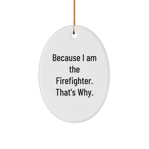 Heroic Firefighter Keepsake Christmas Ornament for Him Special Gift - Image 1