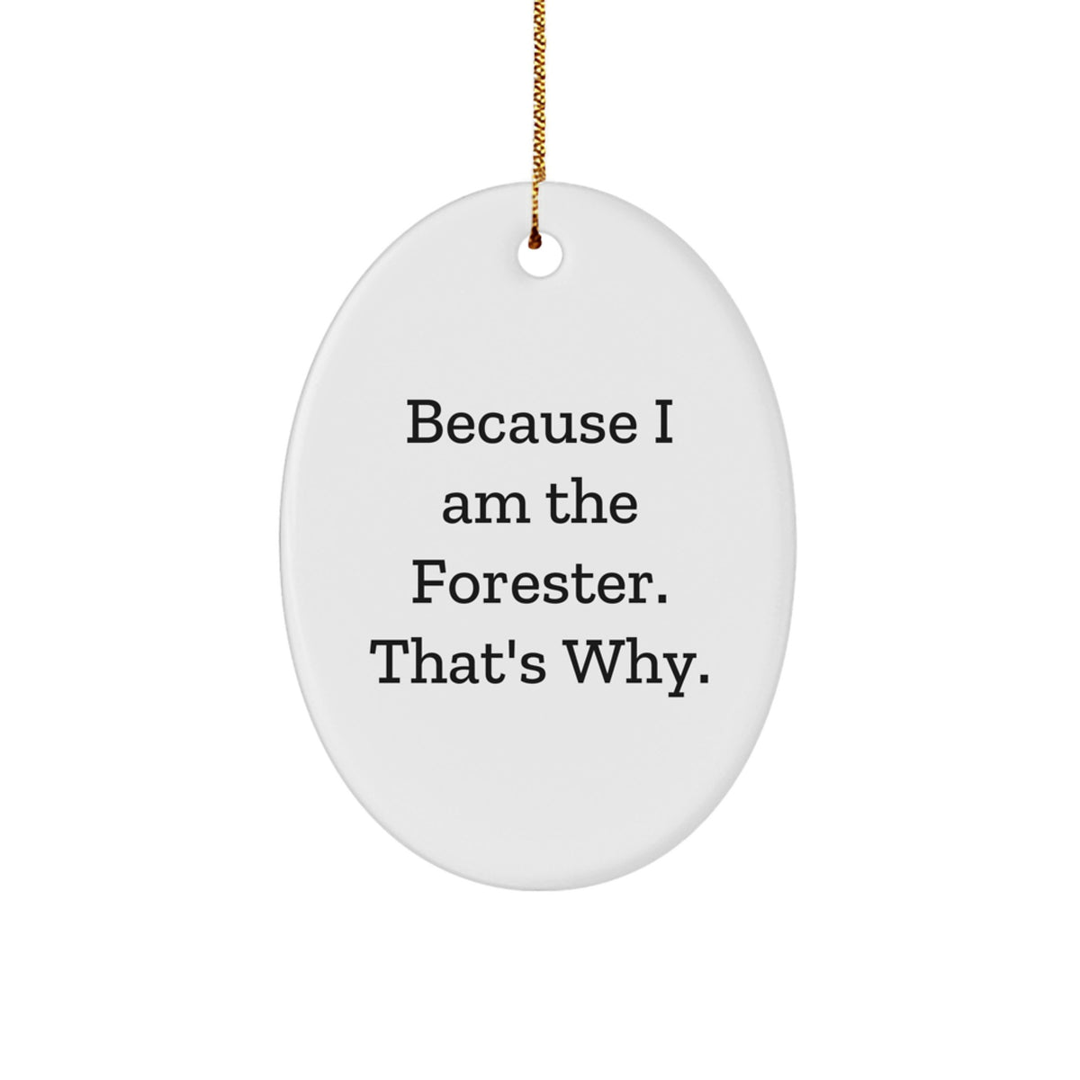 Christmas Gift for Her Forester Oval Ornament Present - Image 1