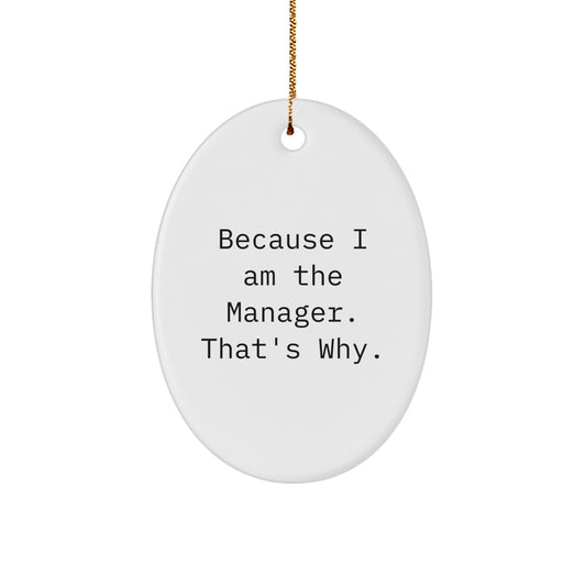 Bold Manager Novelty Christmas Ornament for Friends Gift - Image 1