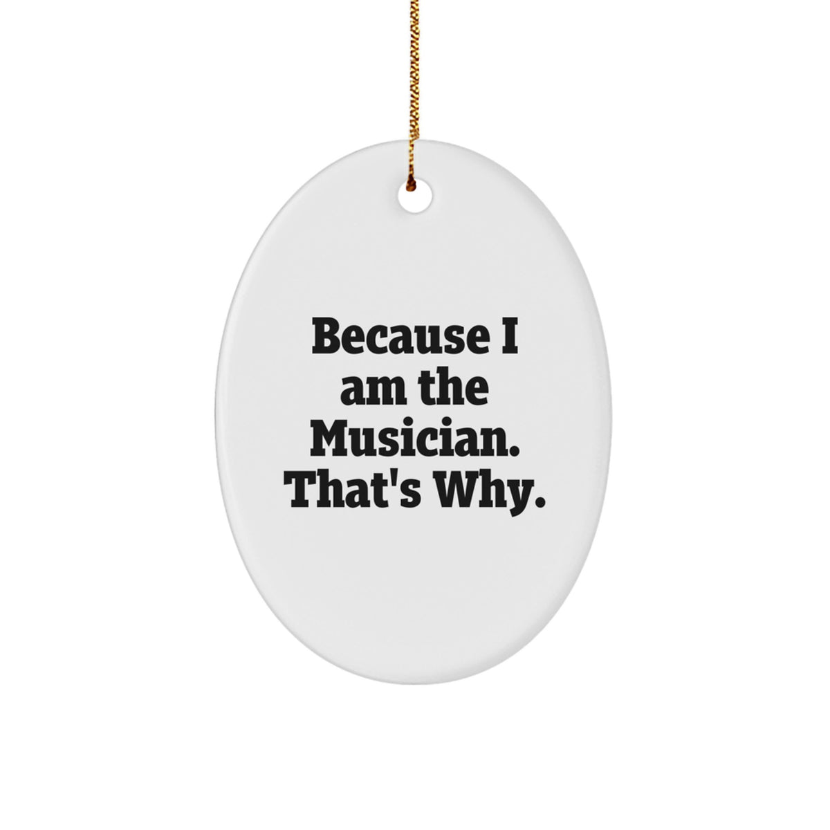 Christmas Gift for Roommates Collectible Musician Oval Ornament - Image 1