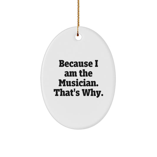 Christmas Gift for Roommates Collectible Musician Oval Ornament - Image 1