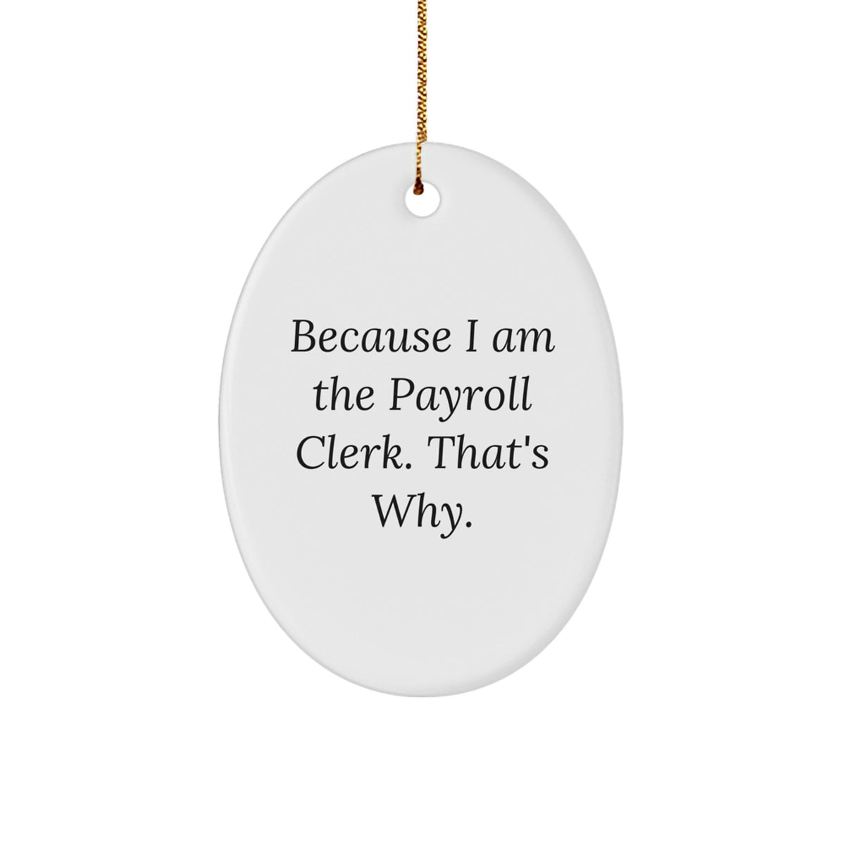 Payroll Clerk Keepsake Christmas Ornament for Him Gift - Image 1