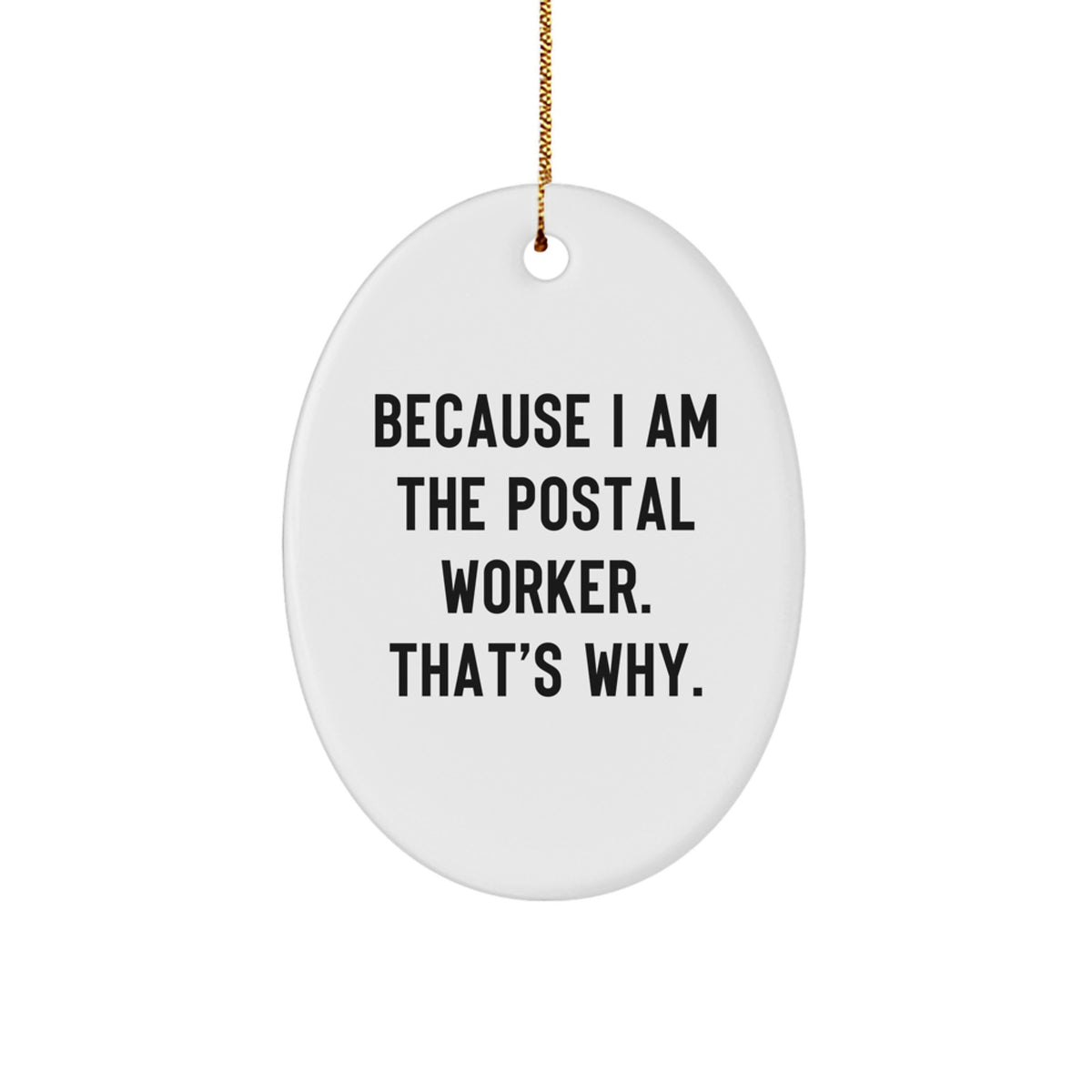 Bold Postal Worker Novelty Christmas Ornament for Friends Gift - Image 1