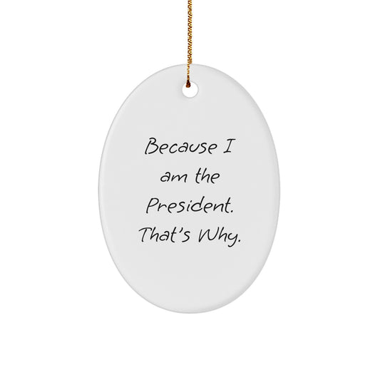 Christmas Gift President Oval Ornament for Her Present Holiday - Image 1