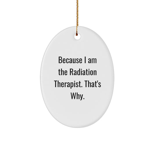 Radiation Therapist Oval Christmas Ornament for Coworkers Idea Gift - Image 1