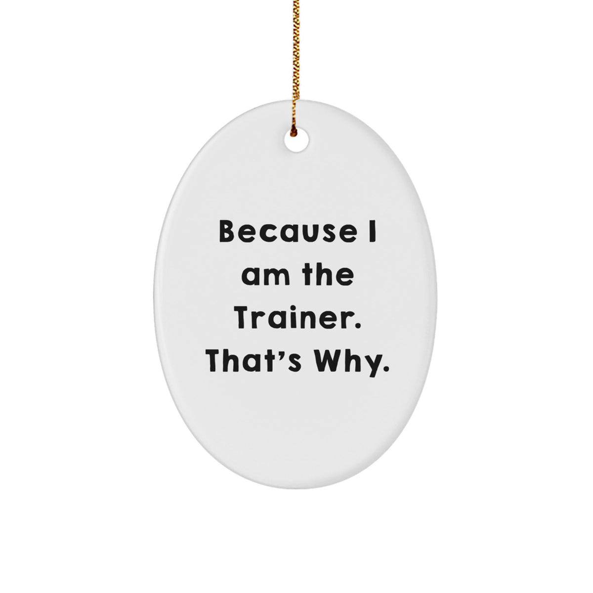 Trainer Oval Ornament Keepsake for Him Christmas Gift - Image 1