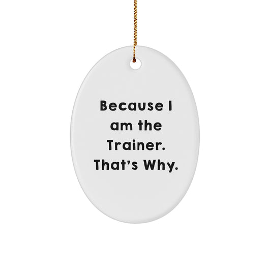 Trainer Oval Ornament Keepsake for Him Christmas Gift - Image 1