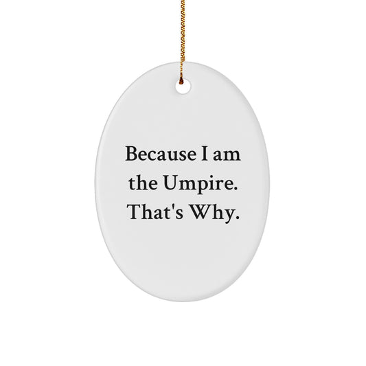 Umpire Favorite Oval Ornament for Kids Christmas Gift - Image 1