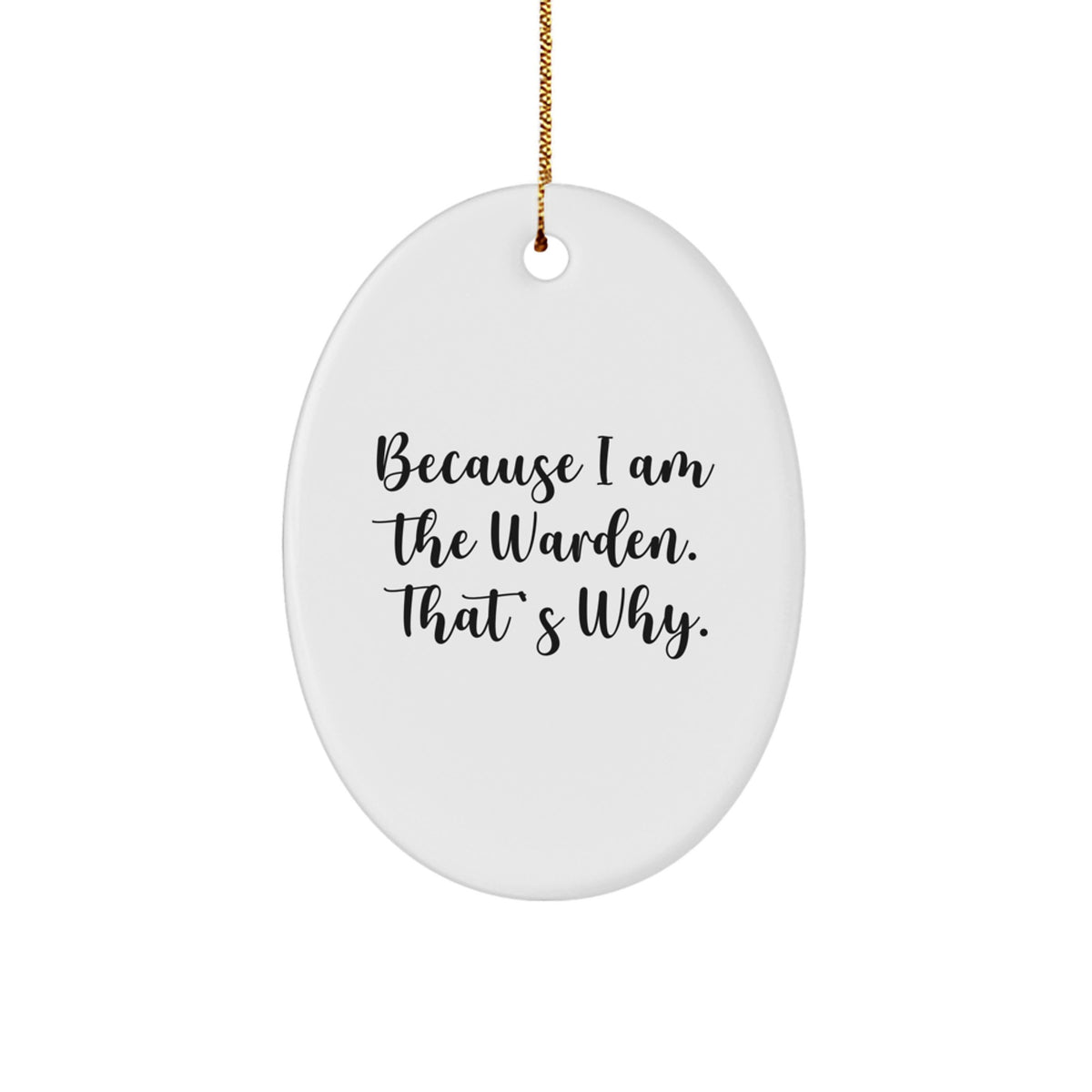 Bold Warden Novelty Christmas Ornament Gift for Friends - Image 1