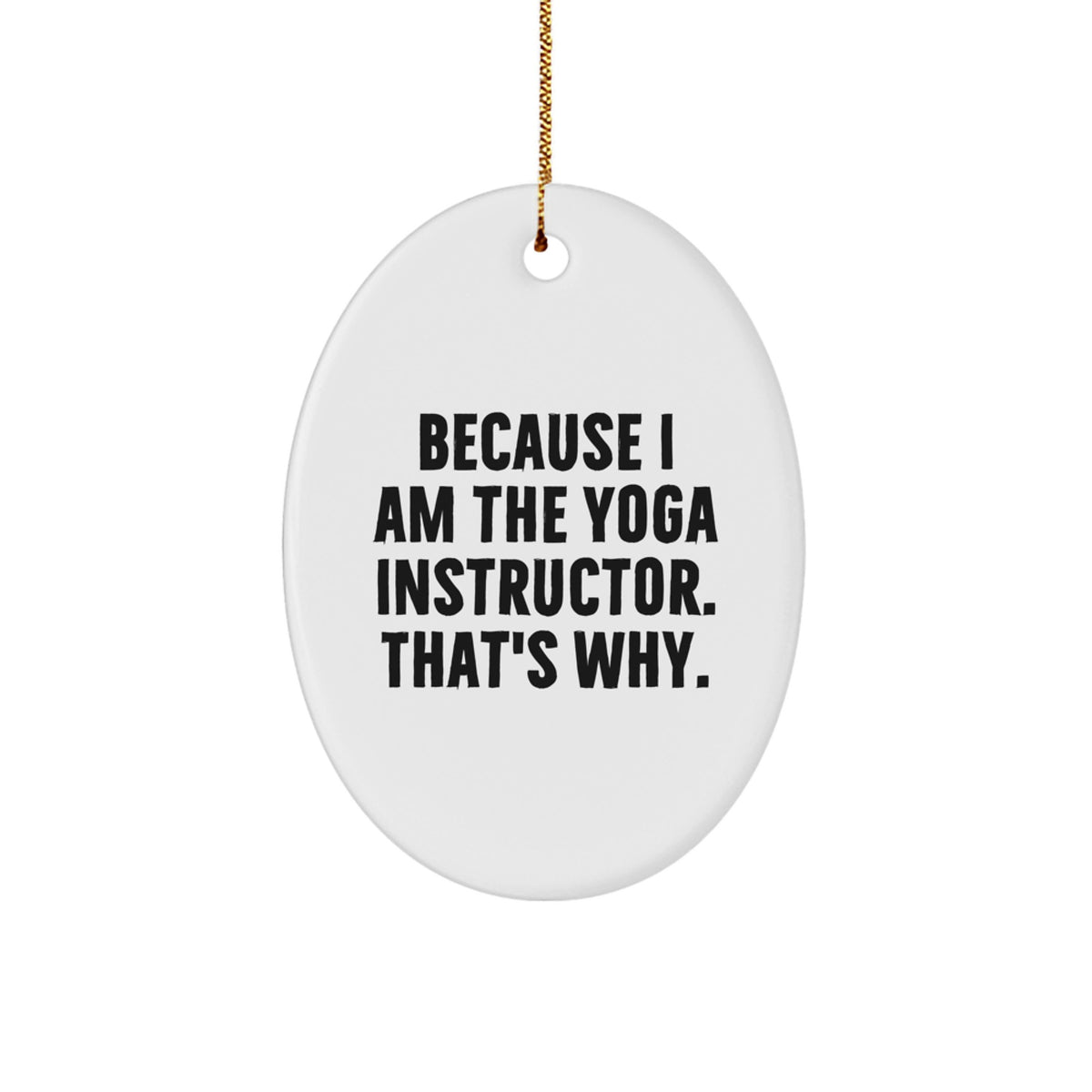 Favorite Yoga Instructor Oval Ornament for Kids Christmas Keepsake Gift - Image 1