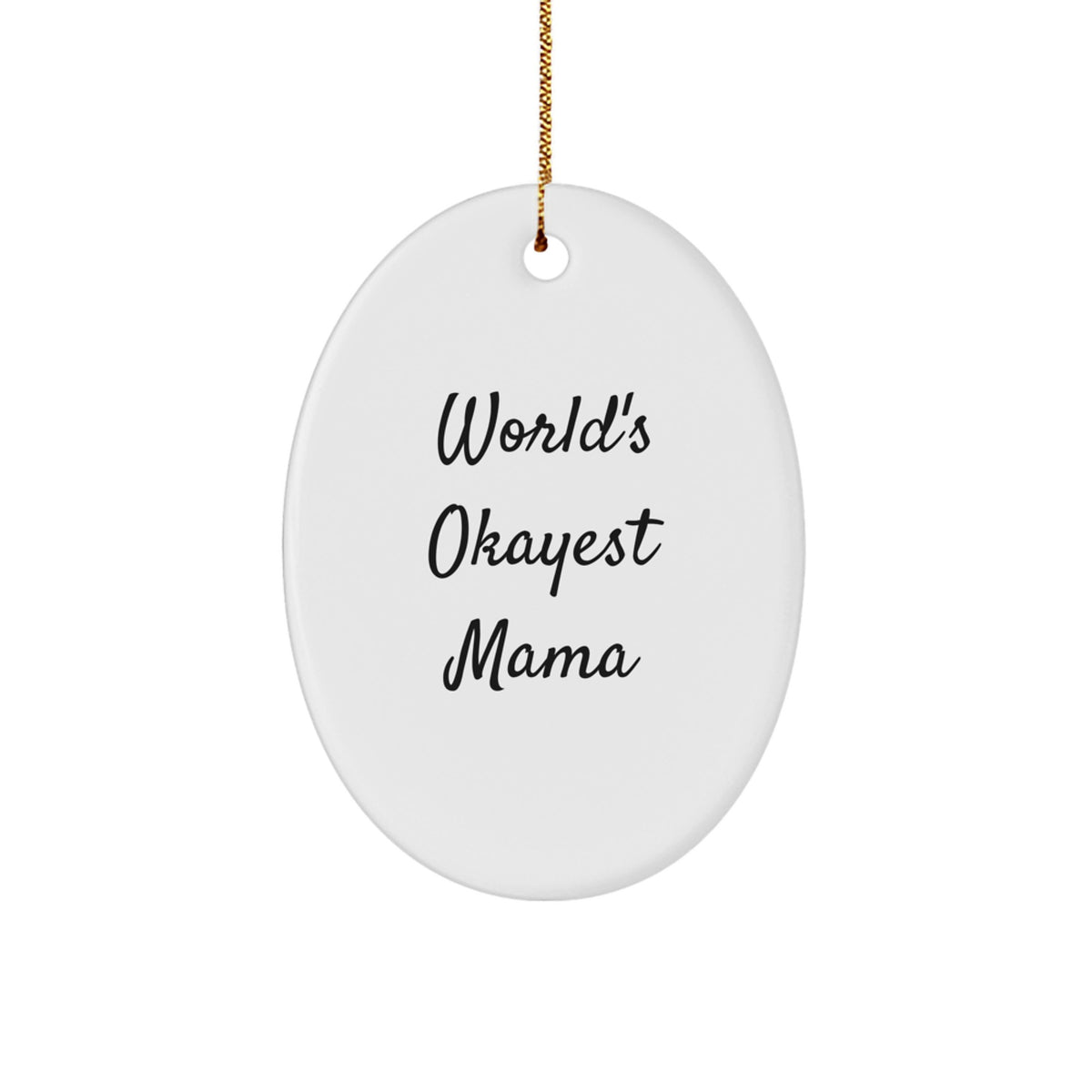 Favorite Mama Oval Christmas Ornament for a Sister Gift - Image 1