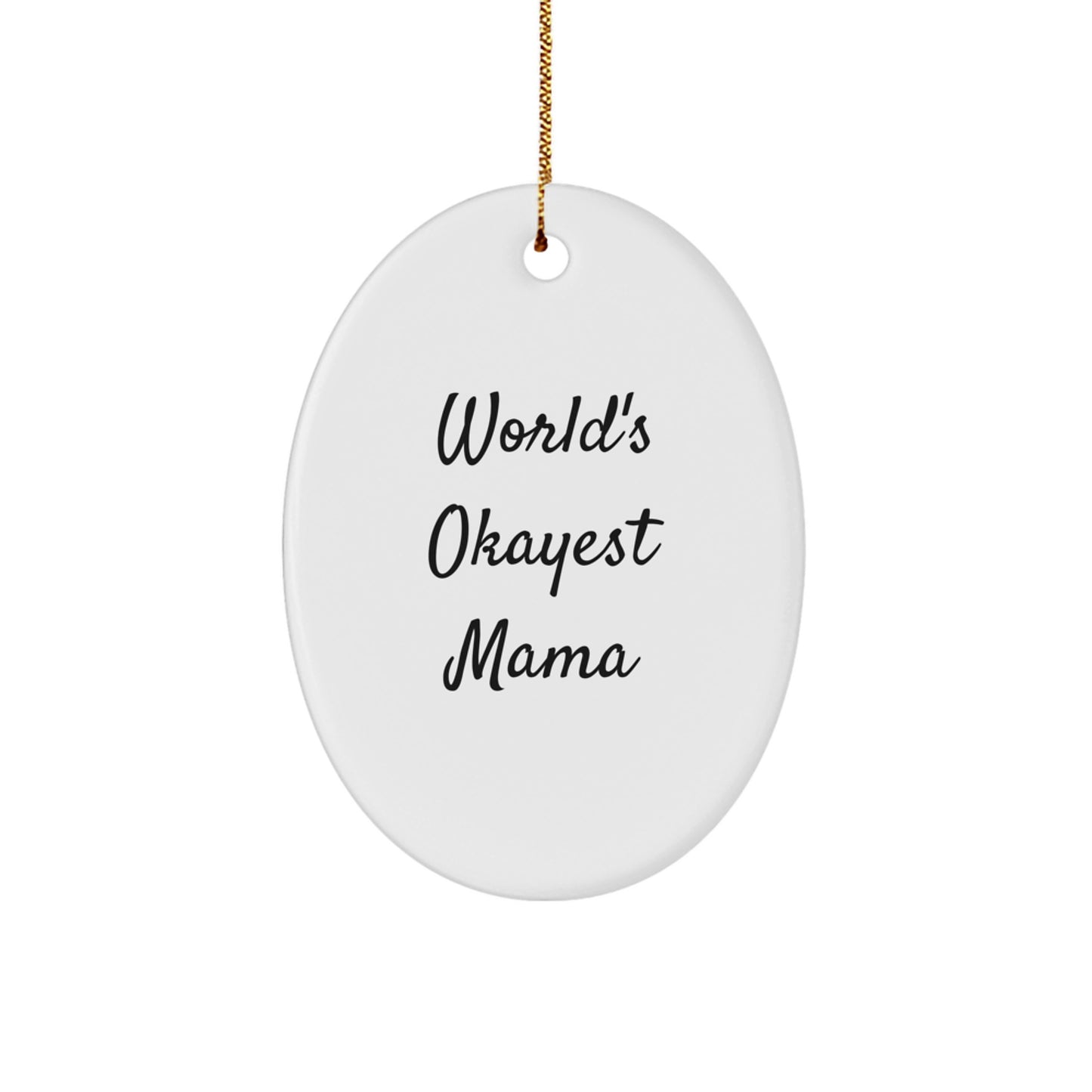 Favorite Mama Oval Christmas Ornament for a Sister Gift - Image 1