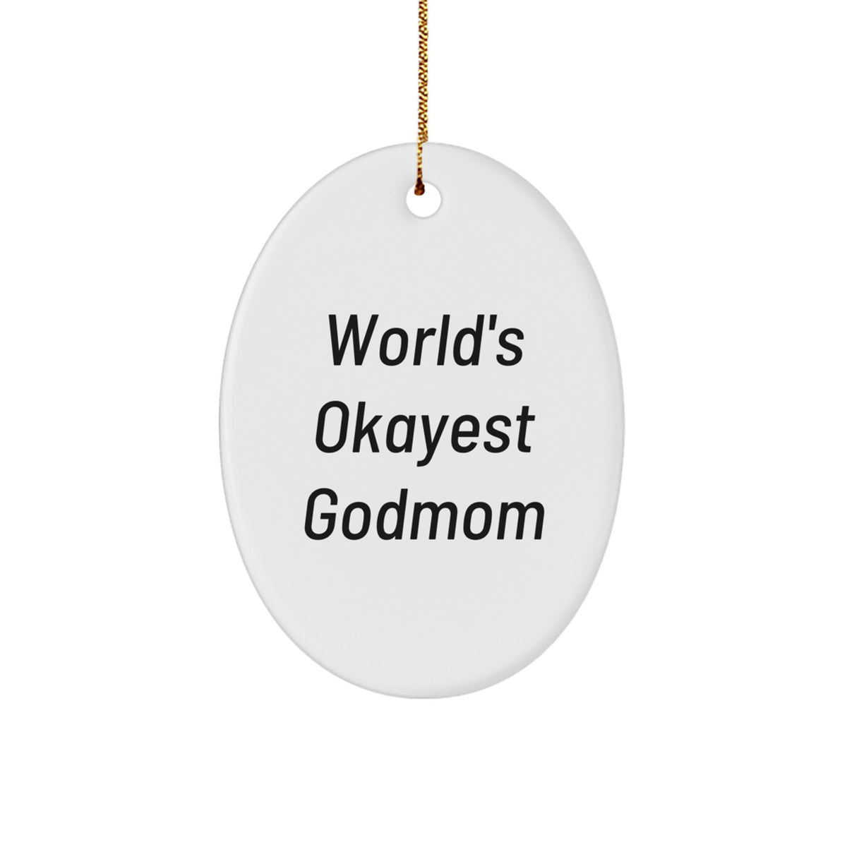 Godmom Christmas Ornament for Her Present Gift Bright Vivid Holiday - Image 1