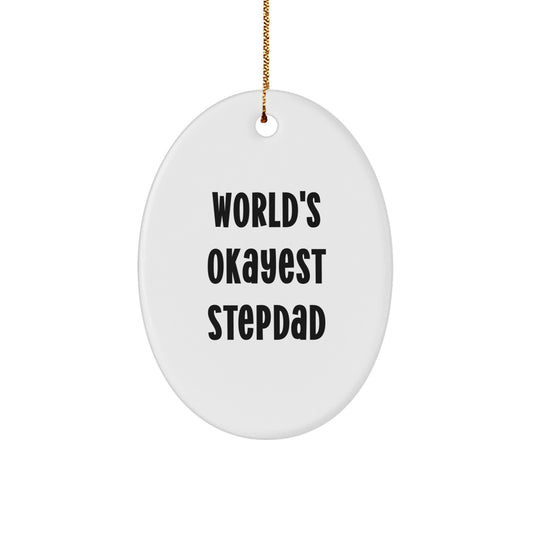 Stepdad for Teens Memento Christmas Ornament Gift - Image 1