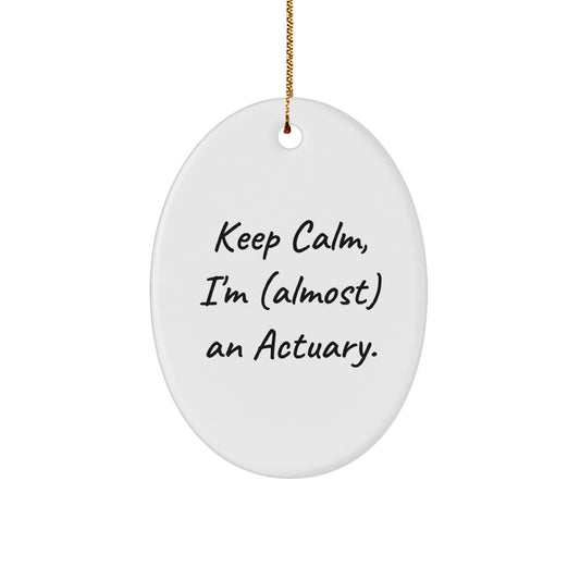 Calm Actuary Novelty Christmas Ornament Gift for Friends - Image 1
