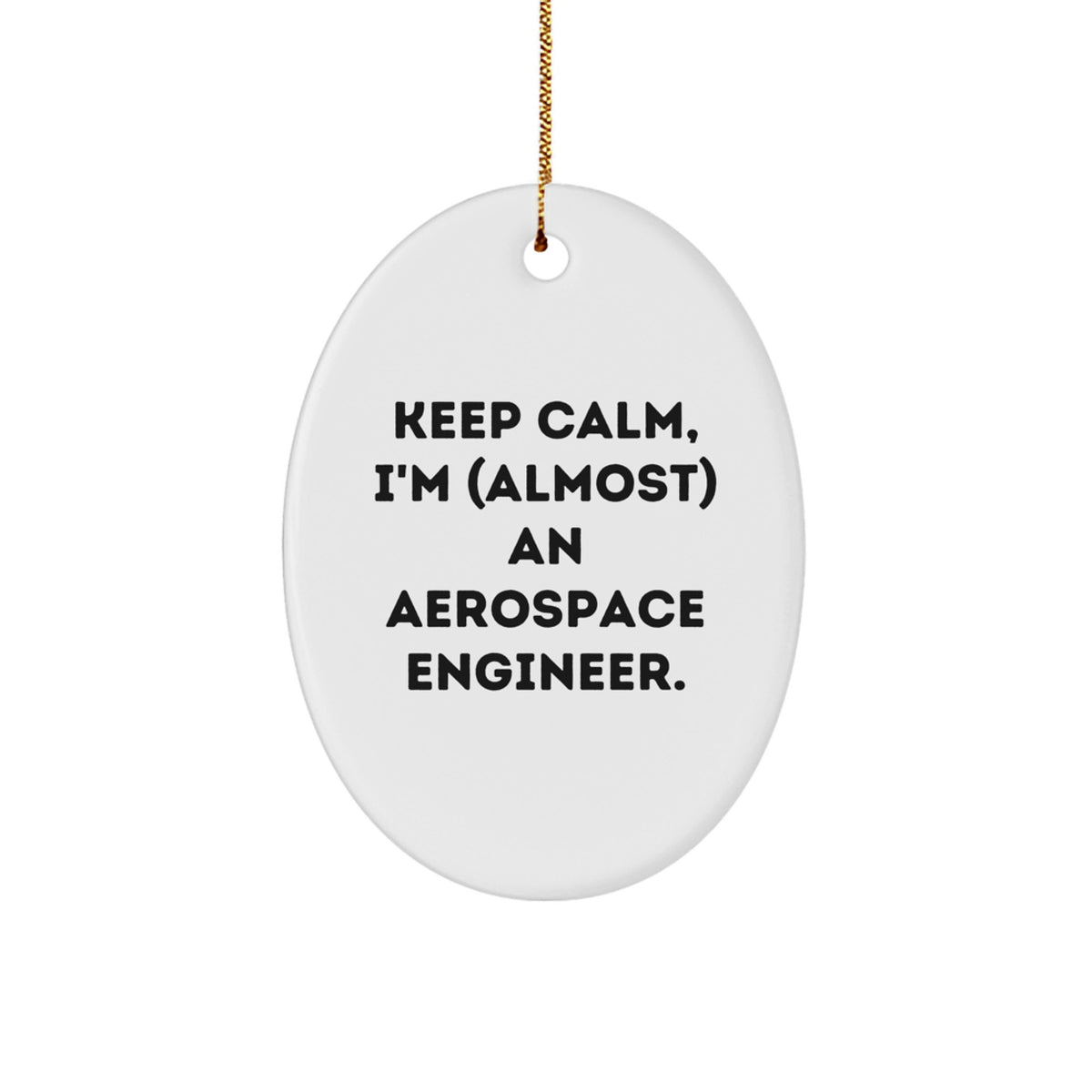 Novelty Keep Calm Aerospace Engineer Christmas Ornament for Friends Gift - Image 1