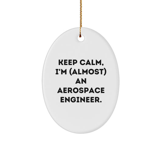 Novelty Keep Calm Aerospace Engineer Christmas Ornament for Friends Gift - Image 1