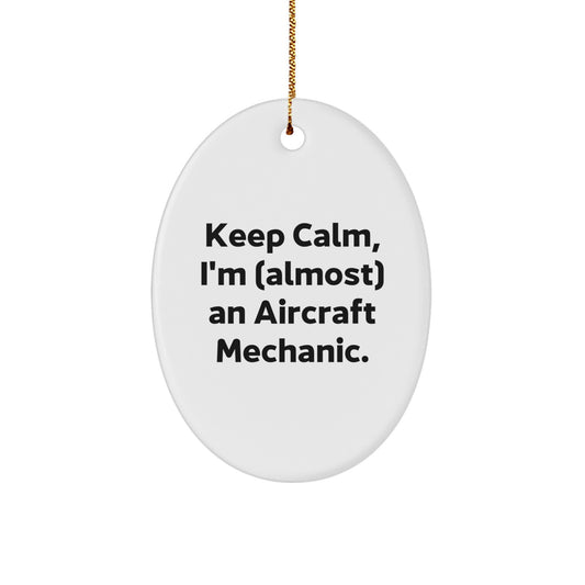 Aircraft Mechanic Keepsake Bright Christmas Ornament for Him Gift - Image 1